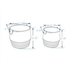 Two-Piece Shabby-Chic Two-Tone Metal Vase Set -Garden 957938 8 f5259d3f ea80 4d6a b763 40995797d709