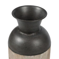 Two-Piece Iron And Wood Vase 12 Two-Piece Iron And Wood Vase -Garden 958089 3 1f18c3b9 591f 4645 b081 ce06bda5006c