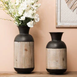 Two-Piece Iron And Wood Vase 15 Two-Piece Iron And Wood Vase -Garden 958089 6 4b64c9d8 c2f8 4267 8fd1 0007408b97a3