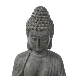 LuxenHome 16.1" Gray MgO Enlightened Buddha Garden Statue 12 LuxenHome 16.1" Gray MgO Enlightened Buddha Garden Statue -Garden GUEST 0166552f e606 4105 9b12 0d7649dea34a