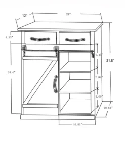 LuxenHome Rustic Wood Sliding Barn Door Storage Cabinet. 20 LuxenHome Rustic Wood Sliding Barn Door Storage Cabinet. -Garden GUEST 01a05e82 b95a 4907 9e9f 2817a5e54f2f