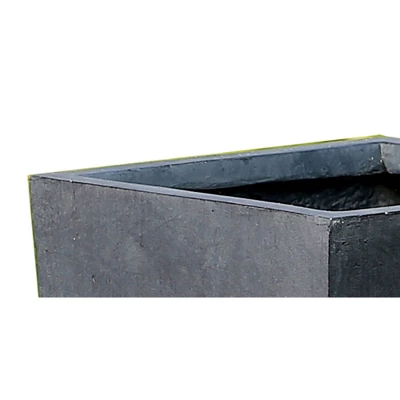 LuxenHome Square Tapered 18.5" H House Planters, Indoor & Outdoor Gray 6 LuxenHome Square Tapered 18.5" H House Planters, Indoor & Outdoor Gray - Image 4