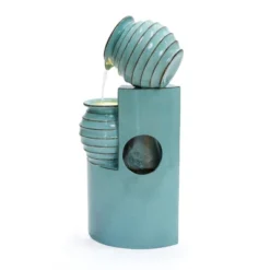 LuxenHome 30" Tall Aqua Blue Outdoor Water Fountain With LED Lights, Cascading Resin Garden Fountain With Ceramic Like Glaze 16 LuxenHome 30" Tall Aqua Blue Outdoor Water Fountain With LED Lights, Cascading Resin Garden Fountain With Ceramic Like Glaze -Garden GUEST 026da50b 5c3d 4c0f 83cb 7d1a84b09132