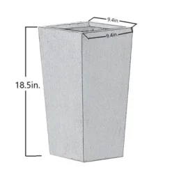 LuxenHome Square Tapered 18.5" H House Planters, Indoor & Outdoor Gray 21 LuxenHome Square Tapered 18.5" H House Planters, Indoor & Outdoor Gray -Garden GUEST 030c8075 aadf 4674 97a2 482ee03b8489