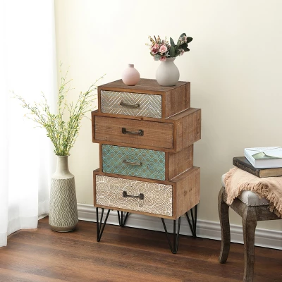 LuxenHome 4-Drawer 33" H X 18.9" W Wood Accent Chest. 8 LuxenHome 4-Drawer 33" H X 18.9" W Wood Accent Chest. - Image 6