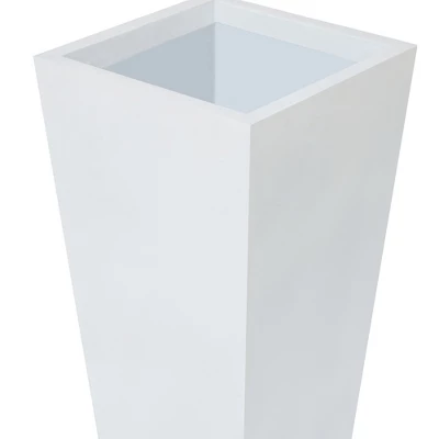 LuxenHome Square Tapered 18.5" H House Planters, Indoor & Outdoor White 12 LuxenHome Square Tapered 18.5" H House Planters, Indoor & Outdoor White - Image 10