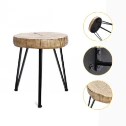 LuxenHome Natural Faux Wood Top With Black Metal Legs Side Table 14 LuxenHome Natural Faux Wood Top With Black Metal Legs Side Table -Garden GUEST 0af4049e b8ce 47b5 874f 71cdcf373f3e