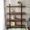 LuxenHome 4-Shelf 66.5" H X 51.2" W Pine Wood Metal Frame Etagere Bookcase. 1 LuxenHome 4-Shelf 66.5" H X 51.2" W Pine Wood Metal Frame Etagere Bookcase. -Garden GUEST 0d403a5d c422 44c5 a794 c6737262e4e4