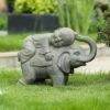 LuxenHome 14.5" Gray MgO Buddha Monk And Elephant Garden Statue 2 LuxenHome 14.5" Gray MgO Buddha Monk And Elephant Garden Statue -Garden GUEST 0e9e247f a394 45c7 b998 fc28d6e97ba5