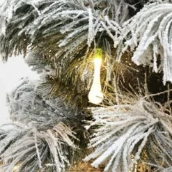 LuxenHome 7.5Ft Snow-Flocked Cedar Christmas Tree Pre-Lit With Teardrop LED Lights & Hinged Branches Green 18 LuxenHome 7.5Ft Snow-Flocked Cedar Christmas Tree Pre-Lit With Teardrop LED Lights & Hinged Branches Green -Garden GUEST 0ea037da b3d4 4a25 a368 b21cbde9c750