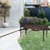 LuxenHome 50" W Brown Metal Rectangular Raised Garden Planter -Garden GUEST 1524cbcc 7b49 4732 9bfd 91b8ecf4a414