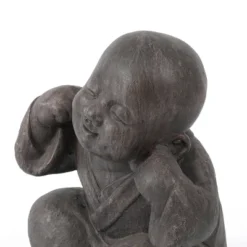 LuxenHome 14.17" Weathered Brown MgO Happy Buddha Monk Garden Statue 8 LuxenHome 14.17" Weathered Brown MgO Happy Buddha Monk Garden Statue -Garden GUEST 15aee664 f914 45f7 b48b b1dac7c4bfa7