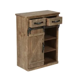 LuxenHome Rustic Wood Sliding Barn Door Storage Cabinet. 24 LuxenHome Rustic Wood Sliding Barn Door Storage Cabinet. -Garden GUEST 169c5c94 3ce1 4e88 97f9 efe0e734df73