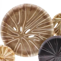 LuxenHome Multi-Color Sand Dollar 47.5" W X 27.5" H Metal Wall Decor -Garden GUEST 198826e0 1c22 4045 8d64 ee8b9134ee78