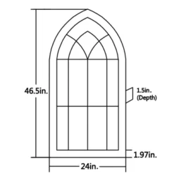 LuxenHome Rustic Wood And Black Metal Arched Window Wall Decor -Garden GUEST 1993fb61 a0ea 4e51 a5ce 20a315b4020d