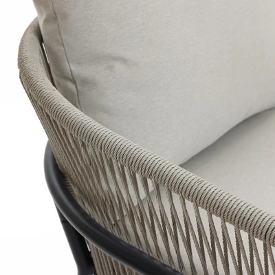 LuxenHome 4-Piece Outdoor Aluminum With PE Rope Patio Set With Cushions 11 LuxenHome 4-Piece Outdoor Aluminum With PE Rope Patio Set With Cushions - Image 9