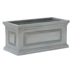 LuxenHome Gray MgO Rectangular Box Flower Pot Planter 20 LuxenHome Gray MgO Rectangular Box Flower Pot Planter -Garden GUEST 19eca0aa 4232 4024 a8d1 795595b348f3