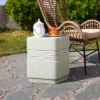 LuxenHome Outdoor Side Table, 18" Off White With Speckled Gray Square Cement Patio Table, End Table For Garden, Outdoor Coffee Table Off-White 2 LuxenHome Outdoor Side Table, 18" Off White With Speckled Gray Square Cement Patio Table, End Table For Garden, Outdoor Coffee Table Off-White -Garden GUEST 1a51cd08 609b 4c9f b132 94adb1b3178e