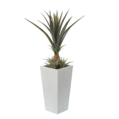 LuxenHome Square Tapered 24.2" Tall Planter White 21 LuxenHome Square Tapered 24.2" Tall Planter White -Garden GUEST 1bca40d7 bf2a 43ad 9b5e 73c1f2ee2027