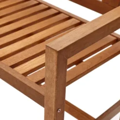 LuxenHome Laguna Solid Wood Outdoor Loveseat Park Bench -Garden GUEST 1bd602bc cfce 4d73 b1d7 449d65750395