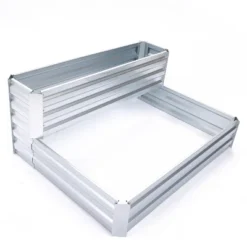 LuxenHome 2-Tier Rectangular Galvanized Steel Raised Garden Bed Planter -Garden GUEST 1c068609 289a 4962 87f4 cb23c433c773