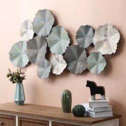 LuxenHome 48-Inch Multi-Color Metal Flowers Modern Wall Decor -Garden GUEST 1ede4cba f6ed 4b3d b3af dd8983273efe