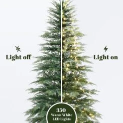LuxenHome 6.5Ft Pre-Lit Green Cypress Artificial Christmas Tree With Metal Stand 13 LuxenHome 6.5Ft Pre-Lit Green Cypress Artificial Christmas Tree With Metal Stand -Garden GUEST 1f80daad 798c 4224 a664 640a659356cd