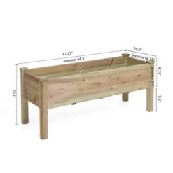 LuxenHome 20.1" H Unfinished Fir Wood Raised Garden Bed Planter 13 LuxenHome 20.1" H Unfinished Fir Wood Raised Garden Bed Planter -Garden GUEST 1fbe42b9 b9c1 4a34 ac17 5013ec787260