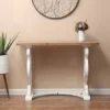LuxenHome Vintage White And Natural Wood Console And Entry Table -Garden GUEST 237121e1 a0e5 402f b5d0 339bb222c819