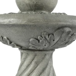 LuxenHome Gray Resin Cherub Birdbath Outdoor Fountain 13 LuxenHome Gray Resin Cherub Birdbath Outdoor Fountain -Garden GUEST 243fe993 0937 499c b1ab 97076a36e05e