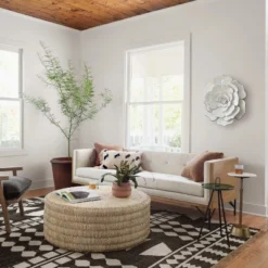 LuxenHome White And Gold Flower Metal Wall Decor -Garden GUEST 248b2f7b fd32 4af8 bee6 cffef259d6e5