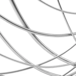 LuxenHome Silver Metal Abstract Swirl Round Wall Art Decor -Garden GUEST 25dd7434 fc55 4d08 aedf a17b3b63cc29