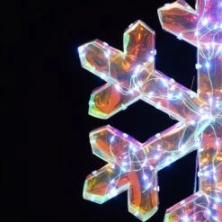 LuxenHome 3-Piece Snowflake Holiday Decoration Set With Battery-Operated Lights Clear -Garden GUEST 288b79a0 ba56 4a7b 950f 5a555b9ad454