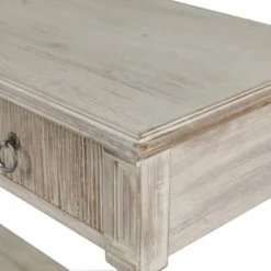 LuxenHome Whitewashed Wood 3-Drawer 1-Shelf Console And Entry Table 19 LuxenHome Whitewashed Wood 3-Drawer 1-Shelf Console And Entry Table -Garden GUEST 29518375 85c4 4b36 a6f0 013febdc356c