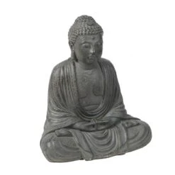 LuxenHome 17" H Gray MgO Meditating Buddha Garden Outdoor Statue 14 LuxenHome 17" H Gray MgO Meditating Buddha Garden Outdoor Statue -Garden GUEST 2acf6727 1acd 46ff afae ac027897e63a