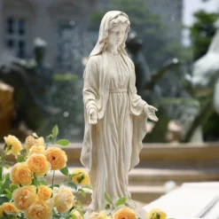 LuxenHome 30.5" H Virgin Mary Indoor Outdoor Statue Garden Statues, Gray Or Ivory 18 LuxenHome 30.5" H Virgin Mary Indoor Outdoor Statue Garden Statues, Gray Or Ivory -Garden GUEST 2b91d969 fd1f 4bf2 abb0 aaa03f5ce4c8