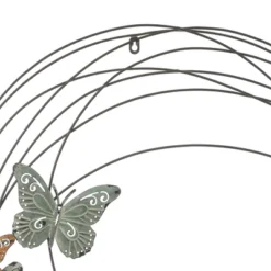 LuxenHome Metal Butterflies Moon Wall Decor, Indoor And Outdoor Decoration Black -Garden GUEST 2c843ca7 f636 4348 b80c a4044089e9bf