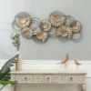 LuxenHome 47" W Distressed Metal Modern Flower Wall Decor -Garden GUEST 2ca8e597 668c 478b a15e c9cad7e5b3d7