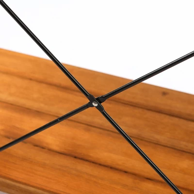 LuxenHome 4-Shelf 66.5" H X 51.2" W Pine Wood Metal Frame Etagere Bookcase. 9 LuxenHome 4-Shelf 66.5" H X 51.2" W Pine Wood Metal Frame Etagere Bookcase. - Image 7