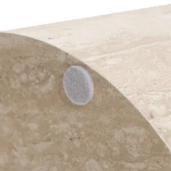 LuxenHome Stone Pattern Manufactured Wood 19.7-Inch Tall Round End And Side Table Beige -Garden GUEST 2dc1a46e ab69 4ad6 b4b4 ec38ddfbe978