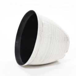 LuxenHome Ivory White Bell Round Recyled Plastic Planter Off-White 11 LuxenHome Ivory White Bell Round Recyled Plastic Planter Off-White -Garden GUEST 2f157f84 b2b9 411a 9823 5286dd8b5206