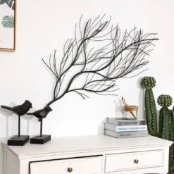 LuxenHome Black Metal Branch Wall Art Home Decor -Garden GUEST 2f32c407 9611 4d53 a9ee 1c18318a0b3f