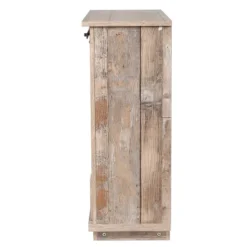 LuxenHome Rustic Wood 4-Drawer 1-Sliding Door Storage Cabinet. -Garden GUEST 319b3d5b a39e 4ef7 8d9f bf8b4aa6b66f
