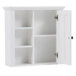LuxenHome White MDF Wood Bathroom Wall Storage Cabinet 19 LuxenHome White MDF Wood Bathroom Wall Storage Cabinet -Garden GUEST 336ac7d6 5bfc 4d54 b428 7c1e4400c822