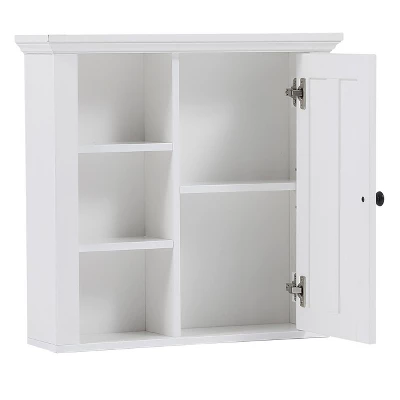 LuxenHome White MDF Wood Bathroom Wall Storage Cabinet 5 LuxenHome White MDF Wood Bathroom Wall Storage Cabinet - Image 3