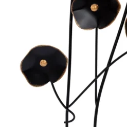 LuxenHome Black With Gold Flowers Abstract Metal Wall Art -Garden GUEST 3662b48e f2af 40b4 b9e9 b2fd475f9c68