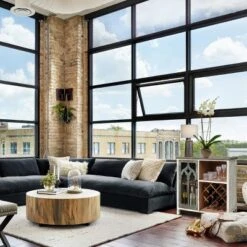 LuxenHome Distressed White And Gray Wood 1-Door Storage Wine Cabinet -Garden GUEST 36de6cf7 bbf7 4dbe 9611 c5388c17172b