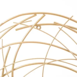 LuxenHome Gold Metal Abstract Swirl Round Wall Decor -Garden GUEST 37545f45 9eda 4609 8e2a 753f9b351d31