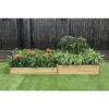 LuxenHome All Wood Two Sections Outdoor Raised Garden Bed Brown -Garden GUEST 37c0cd75 dbd0 4e12 b6e7 df0c6390f9e2