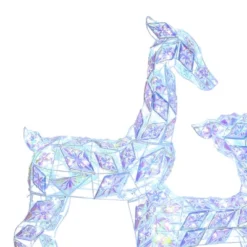 LuxenHome 3-Piece Multi-Color Snowflake Deer Family Outdoor Holiday Decoration With 460 Lights -Garden GUEST 38aad600 fd65 47e2 9f93 7b872ceb845c